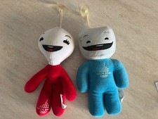 PUPAZZI MASCOTTE NEVE E GLIZ 15 CM OLIMPIADI INVERNALI TORINO 2006 DA COLLEZIONE