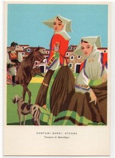 SARDEGNA , COSTUMI SARDI - ATZARA , illustrata BAKISFIGUS , NUOVA.