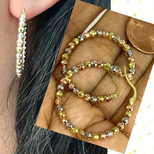 Gold 14k orecchino - gold, cerchio