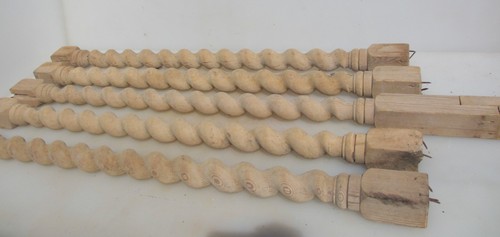 Colonne tornite legno vintage