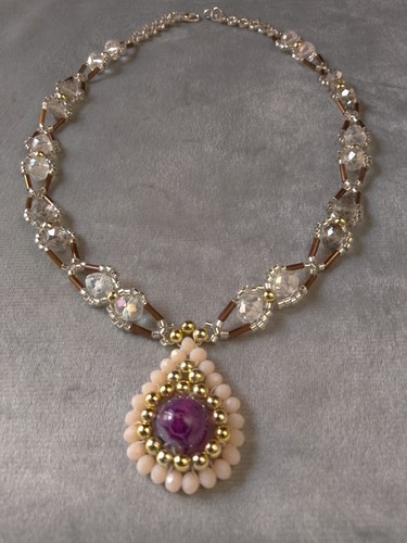 Necklace pendant crystal - necklace,