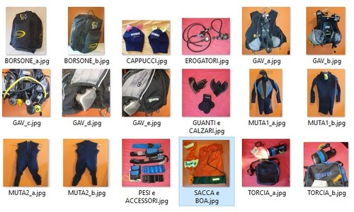 Attrezzatura varia sub - , usata