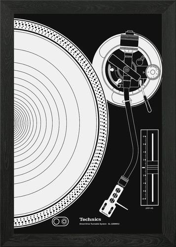 Technics 1200 mk2 poster - mk2, dj