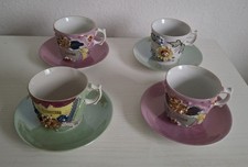 4 tazzine + piattini souvenir