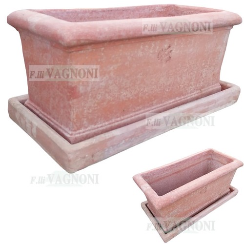 Vaso fioriera con sottovaso - sottovaso, in