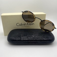 TOP SUNGLASSES CALVIN KLEIN 139S VINTAGE 90s RETRO ITALY OVAL TORTOISE OCCHIALI