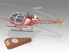 Airbus Aerospatiale SA 315B Lama Air Zermatt elicottero in legno modello piccolo 1/32