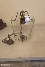 Lampadario da soffitto  Vintage anni 50/60 in metallo e vetro