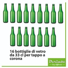 16 33cl Green Glass Bottles