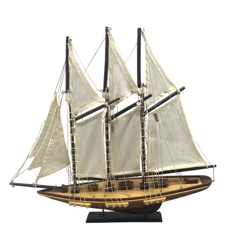Sail ship wood figurine - wood,