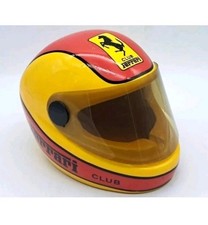 POSACENERE PUBBLICITARIO-CLUB FERRARI AUTO/CAR-A FORMA DI CASCO-ASHTRAY-VINTAGE