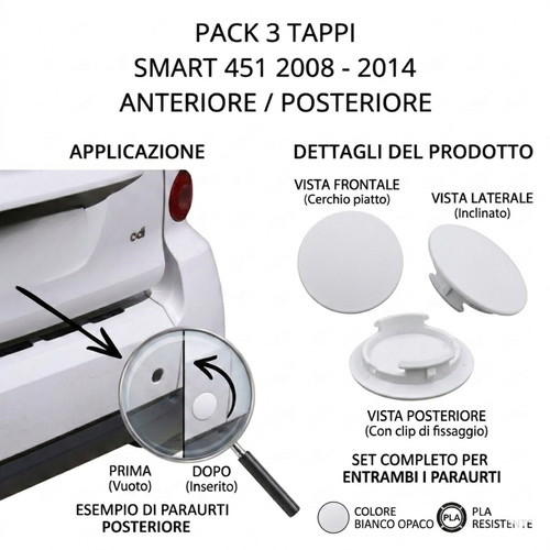 Tappi copri foro paraurti - copri,