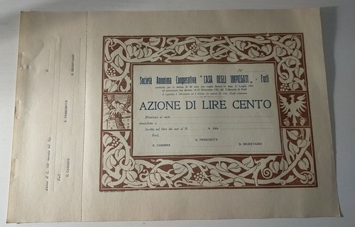 Certificato azionario in - azionario,