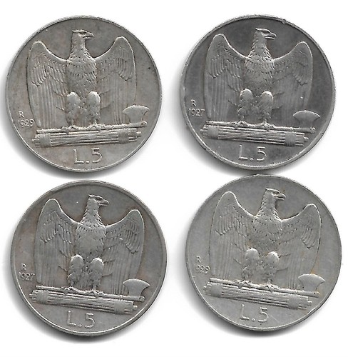 Italia regno lire 1927 1929 - regno, 5