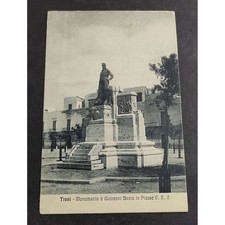 Cartolina Trani - Monumento a Giovanni Bovio in Piazza V. E. II