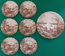 Set Servizio JOHNSON BROTHERS TALLY HO frutta  pane burro made in England 6 + 1