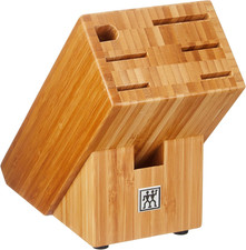 Accessori Ceppo Di Coltelli Vuoto, Acciaio, Bambù, 19.5 X 24 X 11.5 Cm