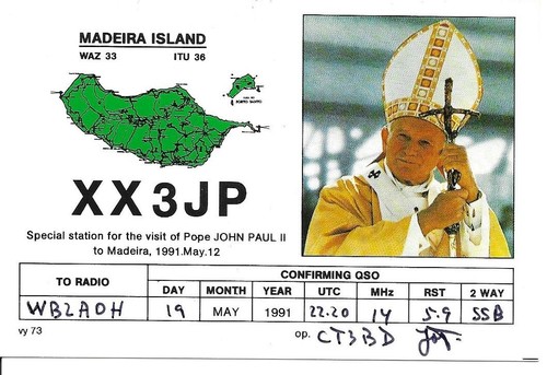 Scheda radio qsl 1991 visita - scheda,