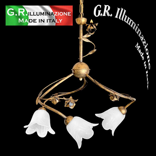 Lampadario ferro battuto 3 - in,