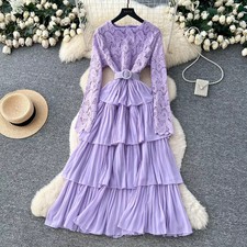Vestito Lungo Viola Elegante