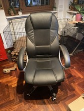 POLTRONA IN ECO PELLE NERA DA