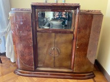 Set sala da pranzo – due credenze tavolo allungabile 6 sedie – legno art deco