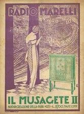 MUSAGETE II RADIO MARELLI 1931 PAGINA PUBBLICITA' ORIGINALE