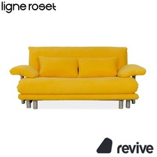 Ligne Roset Multy Tessuto Pelle Giallo Funzione Sleep Neubezug