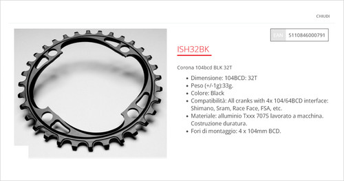 Absolutebalck corona mtb - corona, 104
