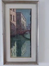 Quadro dipinto ad olio su tela Paesaggio VENEZIA.  ANNI 80.