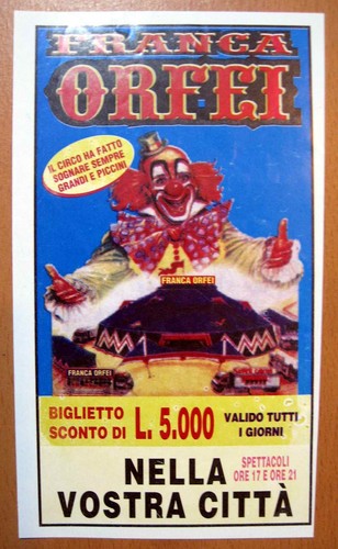 Circo franca orfei biglietto - circo,