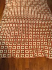 Coperta fatta a mano della nonna plaid, letto, crochet ,uncinetto, lana vintage