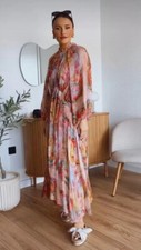 Maxi abito in chiffon con
