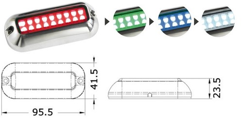 Luce subacquea led rgbw - a,