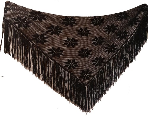 Scialle triangolare filet - scialle,