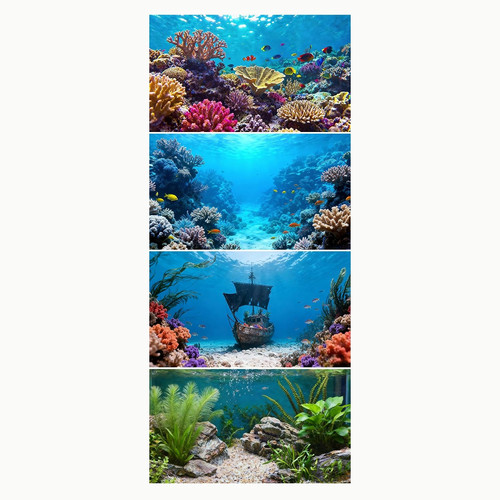 Fondo acuario 4piezas - , 48x24