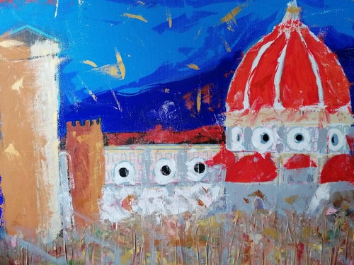 Fatto mano acrilico quadro - fatto,