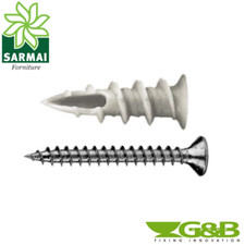 Tasselli G&B Rapid Nylon autoforanti Ø 16x35 con vite TPS cartongesso gasbeton