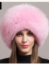 Cappello Rosa In Pelliccia