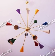Lampadario in ottone Sputnik