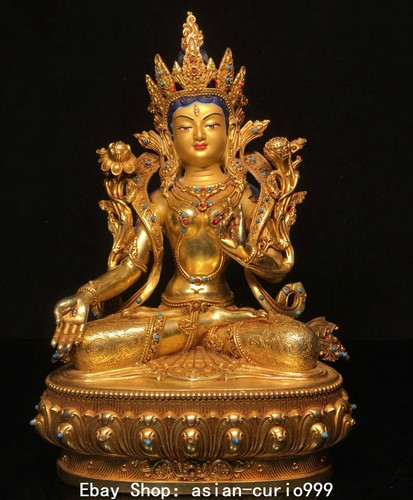 Statua buddha tara - tara, bianca