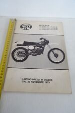 Moto cross Villa 125 listino prezzi pezzi di ricambio 1979