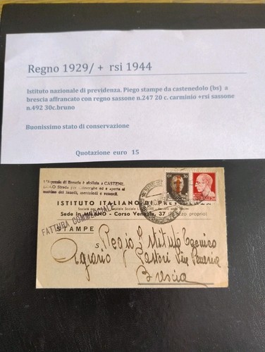 Storia postale regno - , 1929+rsi