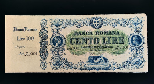 Rarissima 100 lire - lire, banca