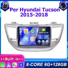 6G+128GB Car Play Android 14 Autoradio Per Hyundai Tucson 2015-2018 GPS Navi DSP