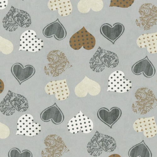Tessuto francese winter hearts - tessuto,