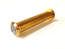 SPIONCINO DI SICUREZZA GRANDANGOLO PER PORTE Ø MM. 12 X MM. 60-80 OTTONE LUCIDO