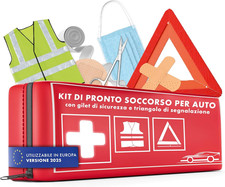 Kit Di Pronto Soccorso Auto, Kit Di Pronto Soccorso Auto 2025 Con Triangolo Di S
