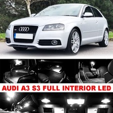 KIT LAMPADINE LED INTERNI BIANCO CUPOLA AUDI A3 (8P) S3 SET NO ERRORI