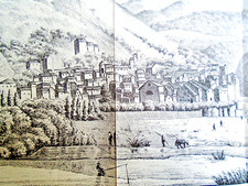 Superbe ANDUZE et ses environs A.L.G. Viguier 1823 3 planches dépl rel cuir
